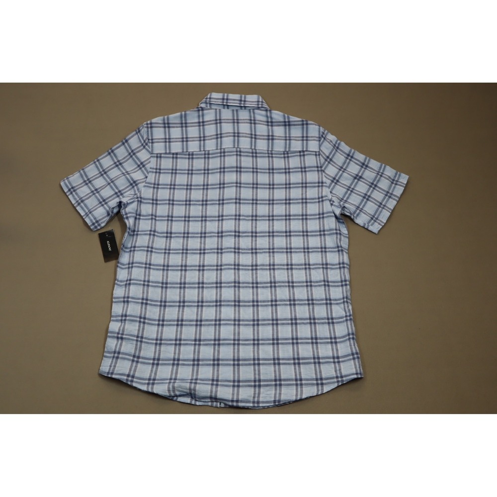 Alfani Men's Ellen Classic-Fit Textured Yarn-Dyed Plaid Button-Down Shirt Size L - Picture 3 of 7